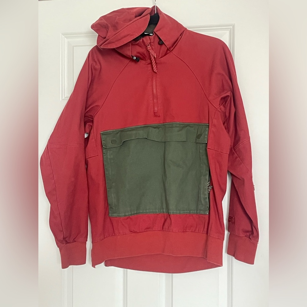 Nike Sb Everett Anorak Jacket Skateboarding 1/2 Zip Hooded Small